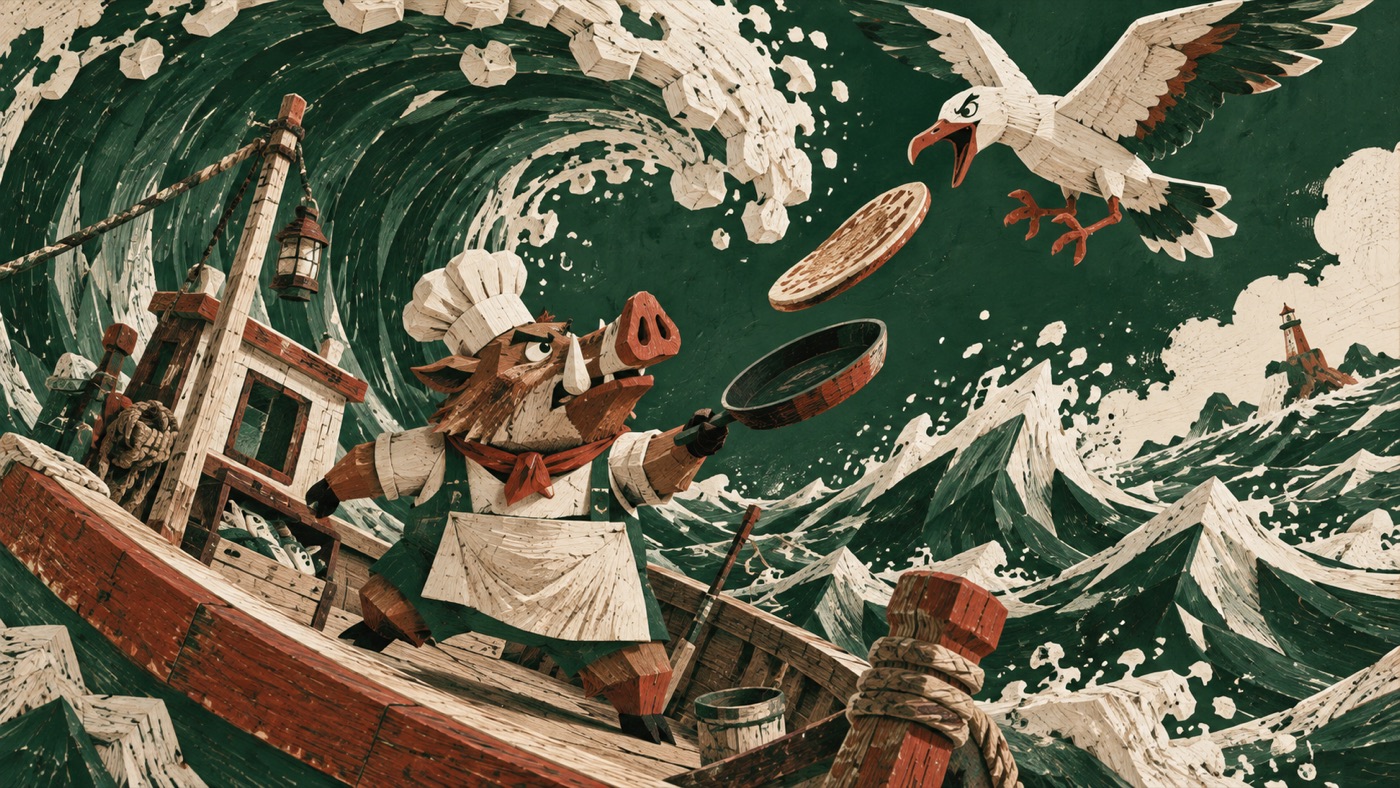 Stylized animation still, example of visual reference range